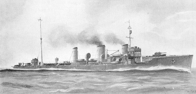 German destroyer V100