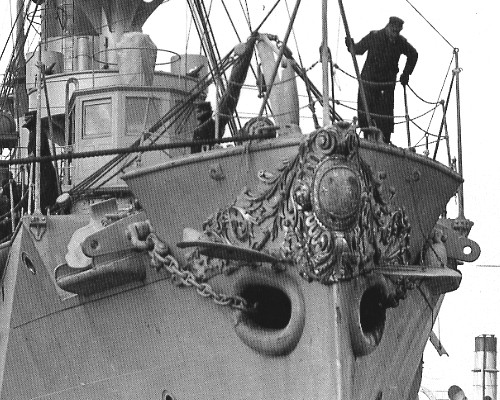 USS New Orleans' bow