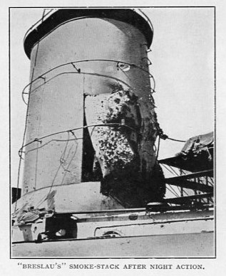 Breslau's damaged stack